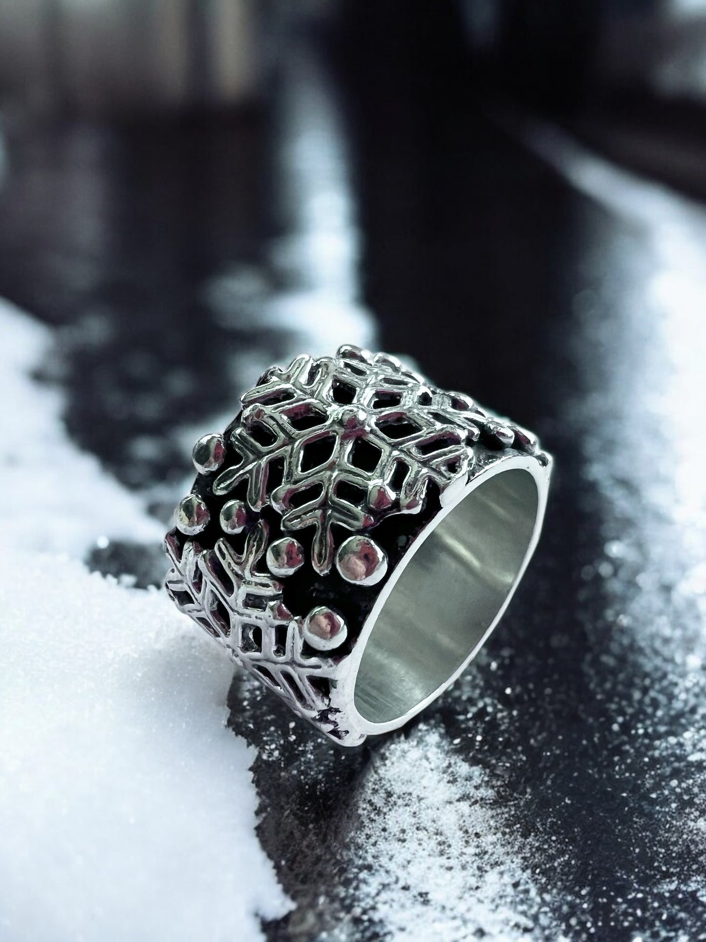 NEW! Anillo Snowflake (Talla 15)
