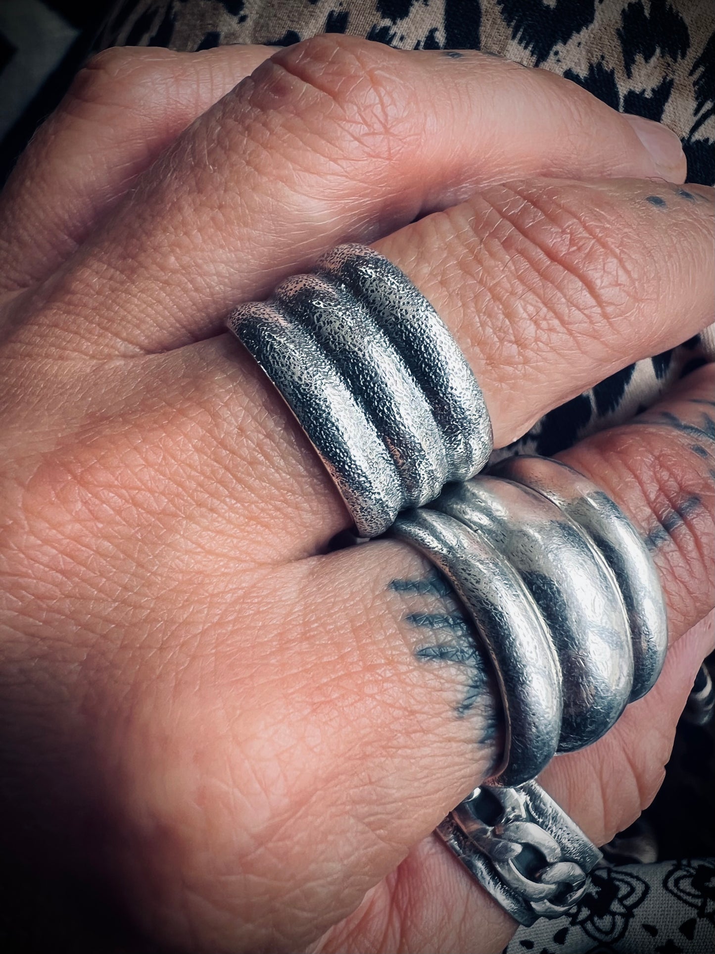 Anillo Media Caña Triple (Talla 17)