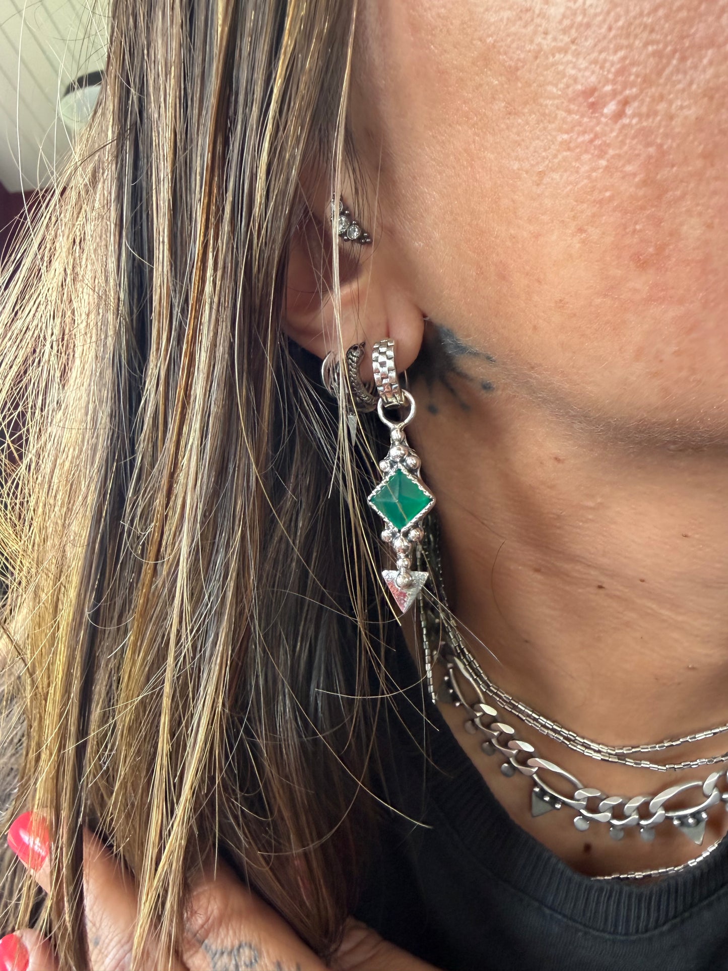 NEW! Aros “Santina” (Onix verde)