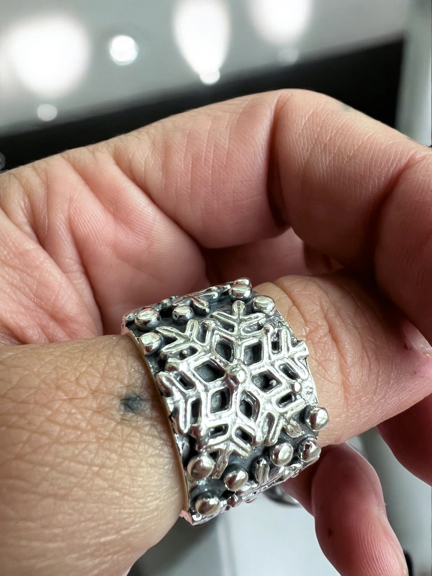 NEW! Anillo Snowflake (Talla 15)