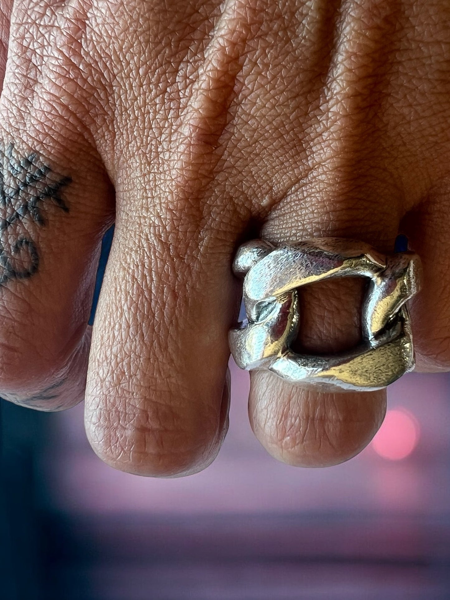 Anillo Big chain, talla 14