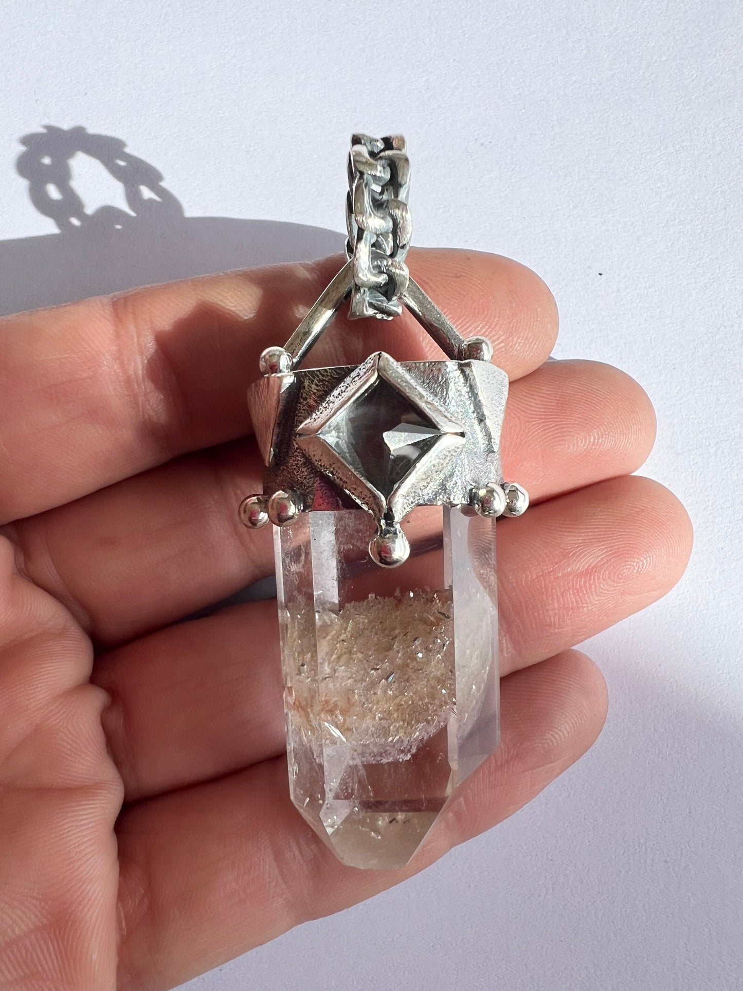 Colgante punta Quartz Beach