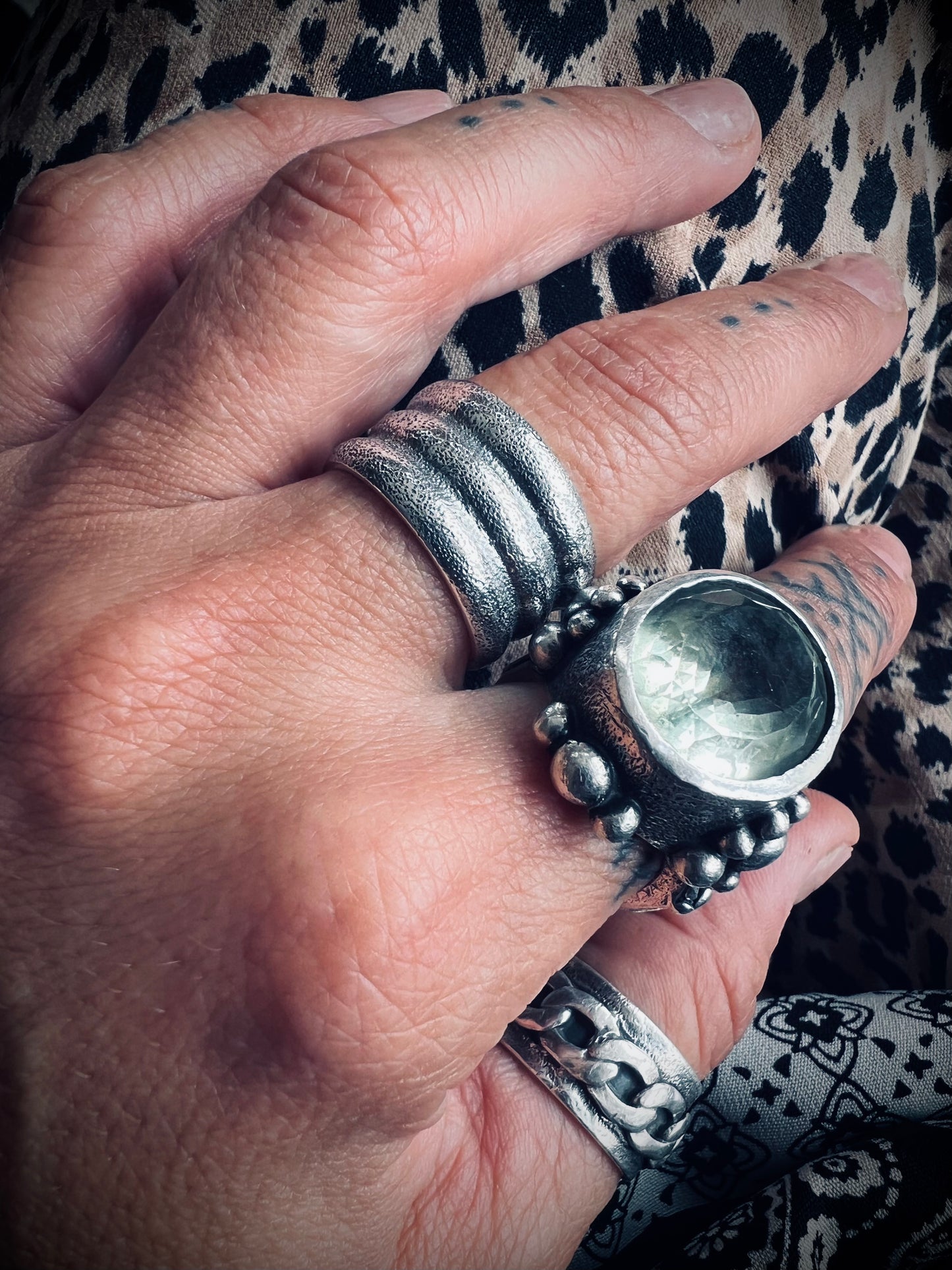 Anillo Media Caña Triple (Talla 17)