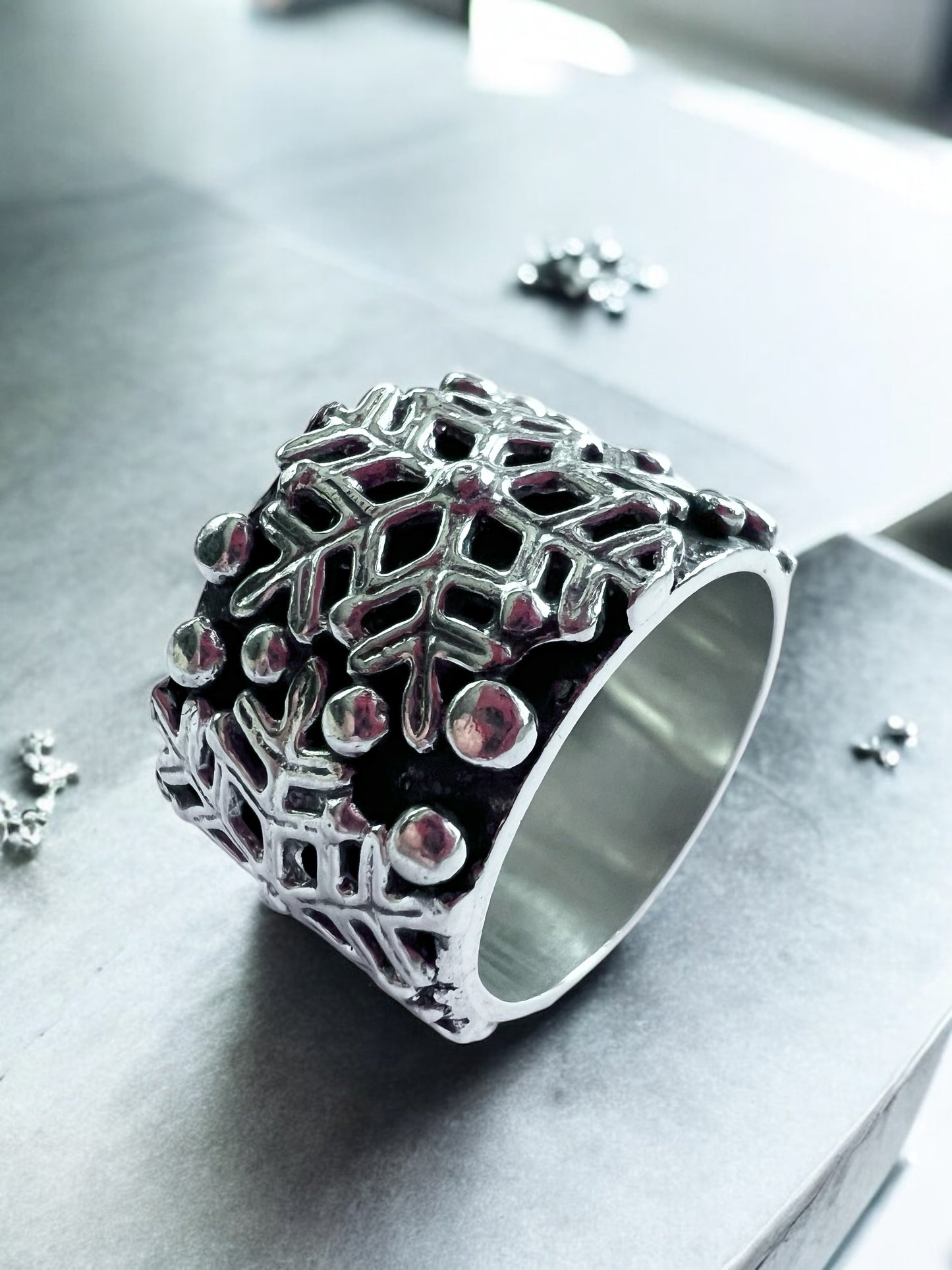 NEW! Anillo Snowflake (Talla 15)