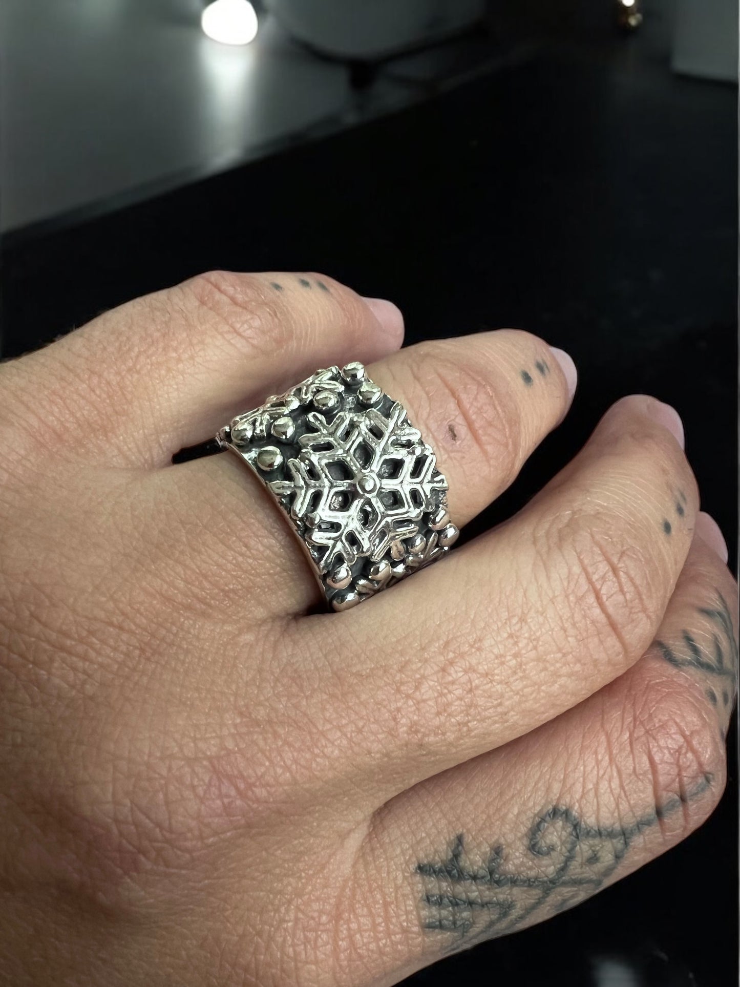 NEW! Anillo Snowflake (Talla 15)