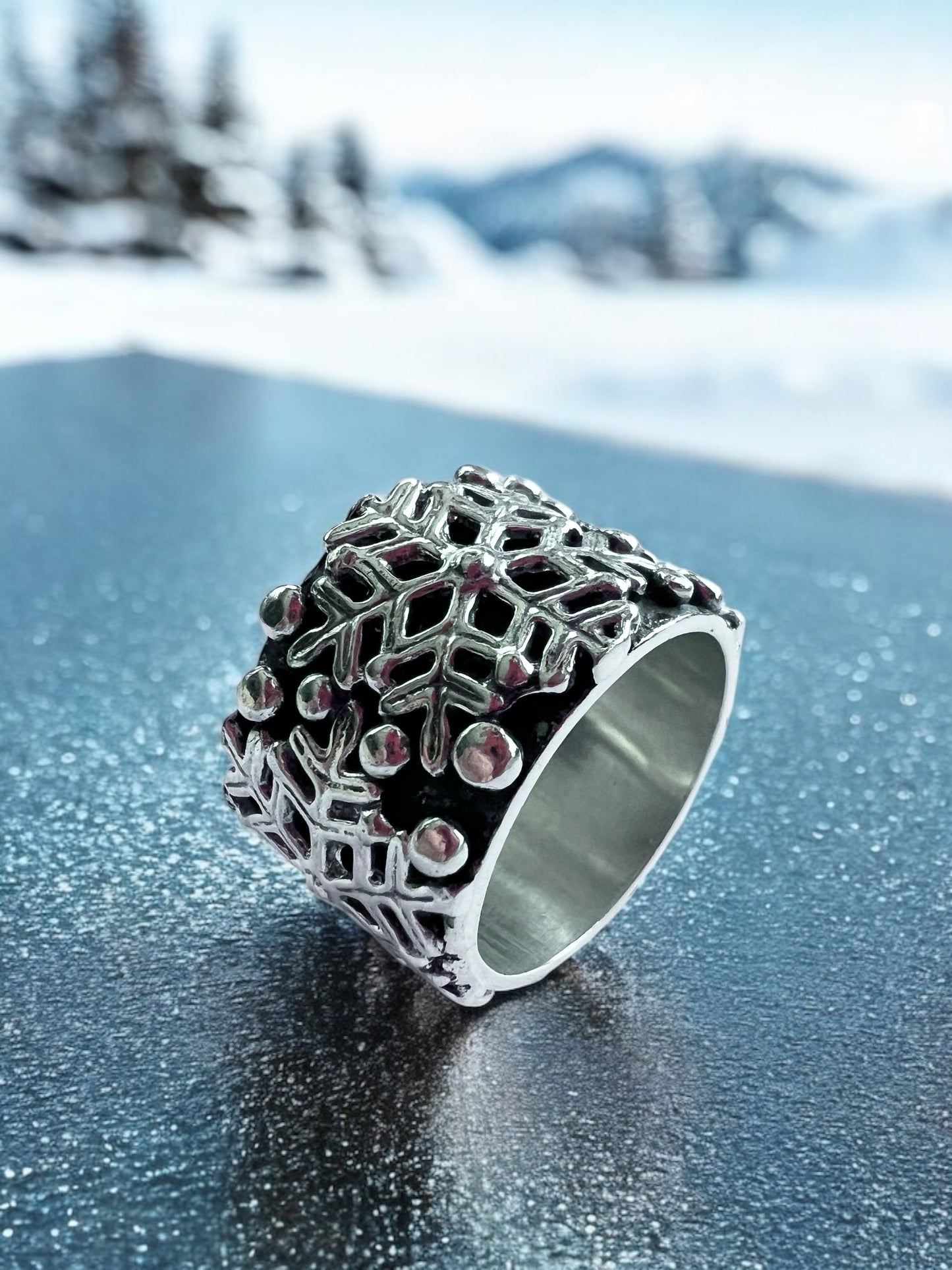 NEW! Anillo Snowflake (Talla 15)