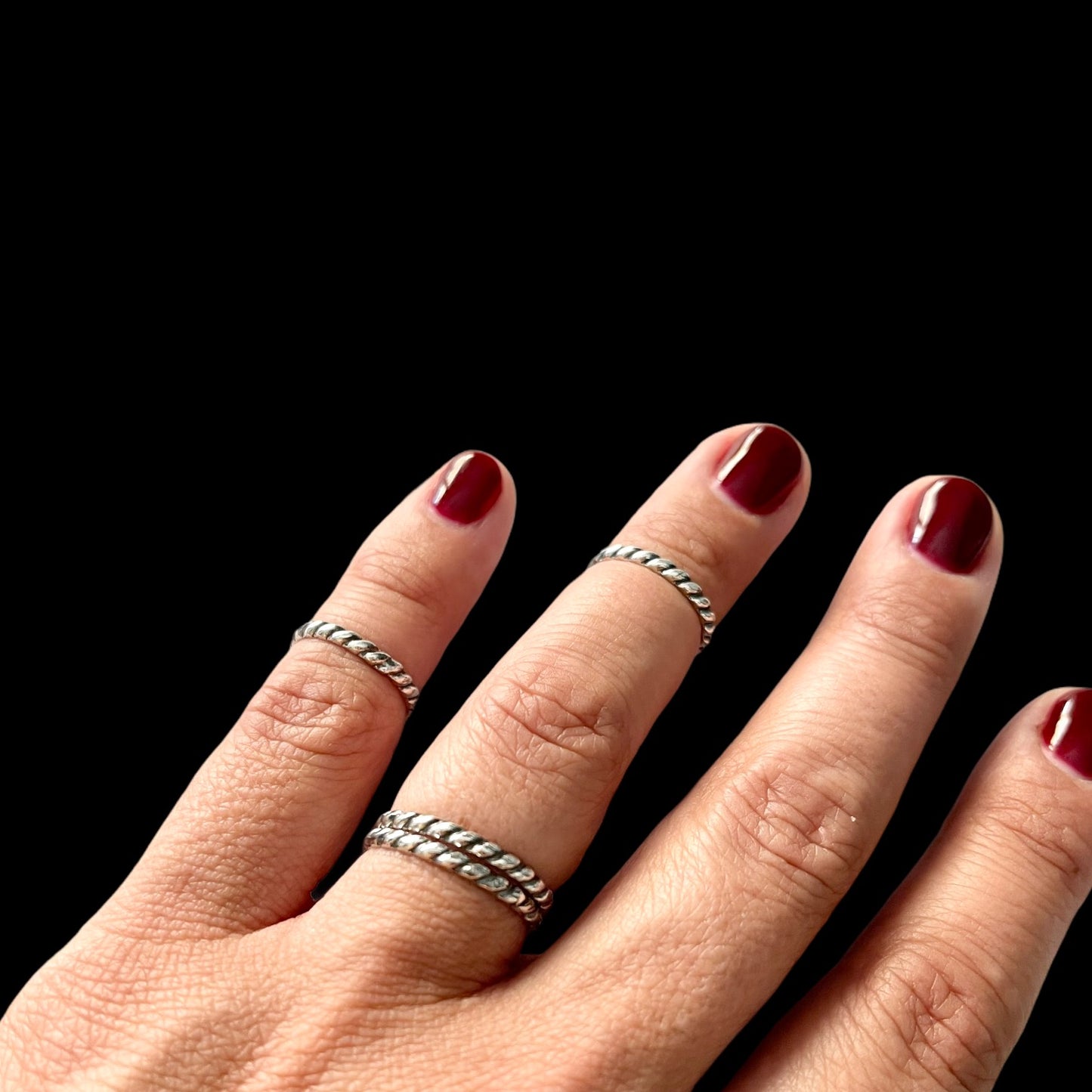 Anillo Basic Cuerdita - Talla 4 y 13