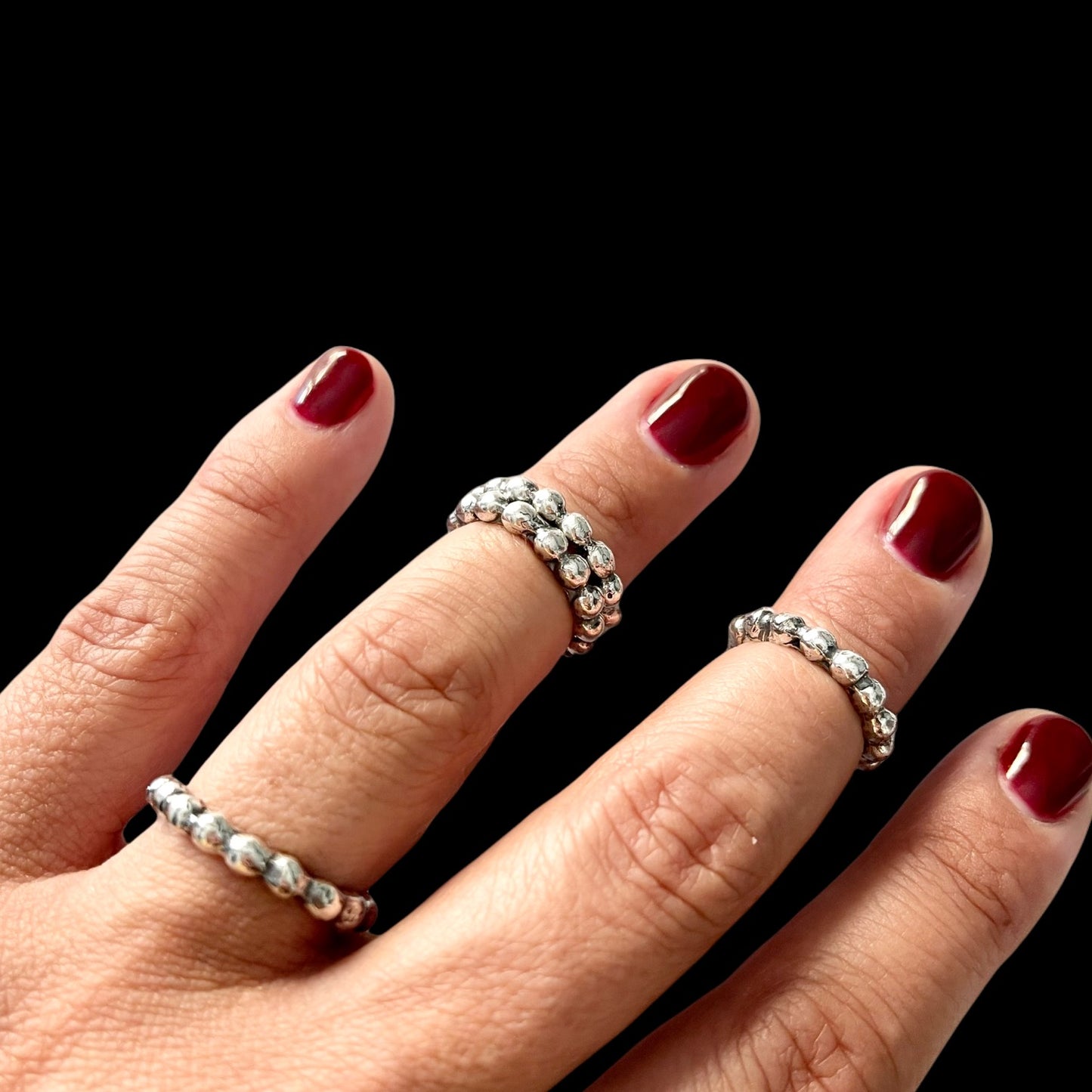 Anillo Basic Pelotitas - Talla 5, 6, 10 y 13