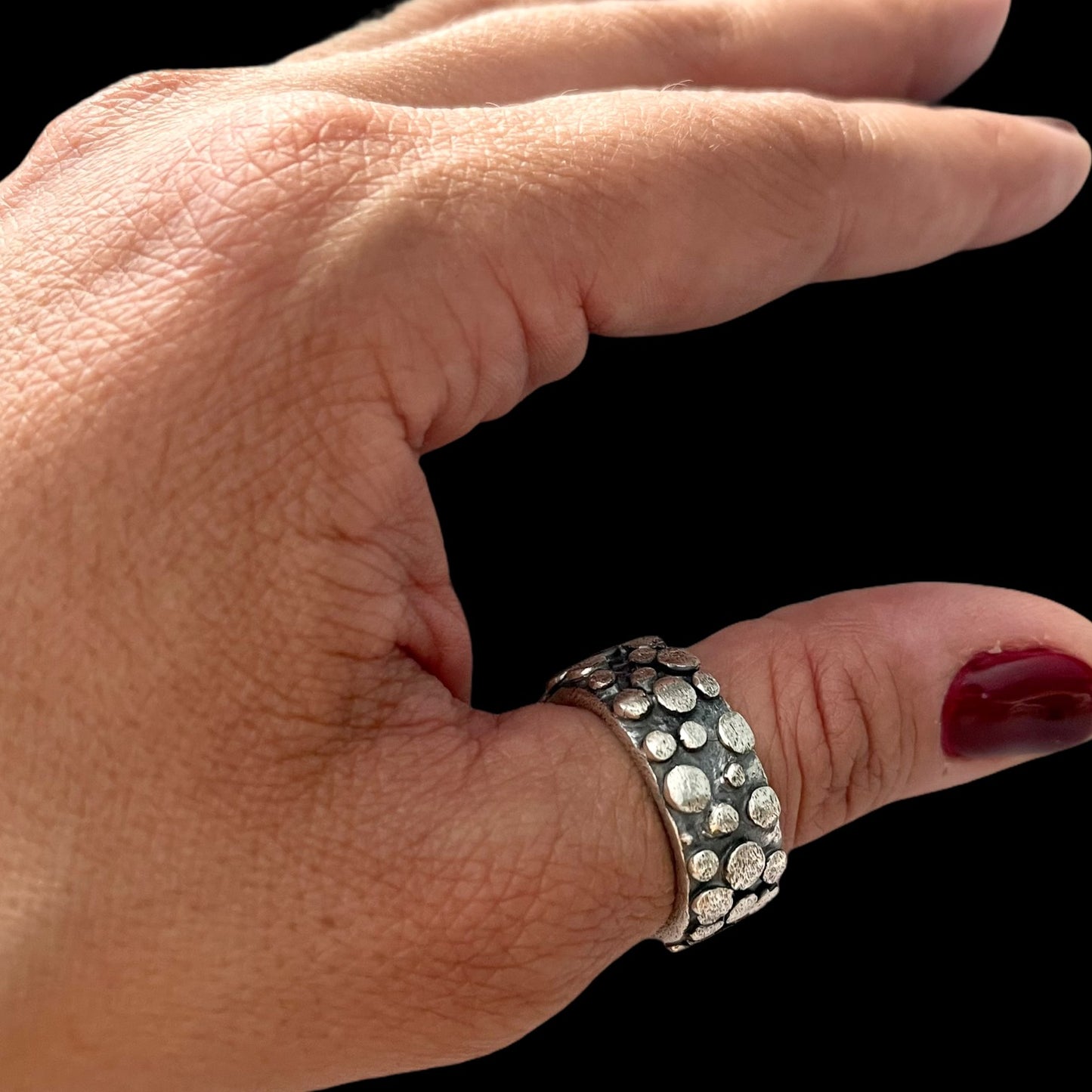 Anillo Apestado Aplastado - Talla 18