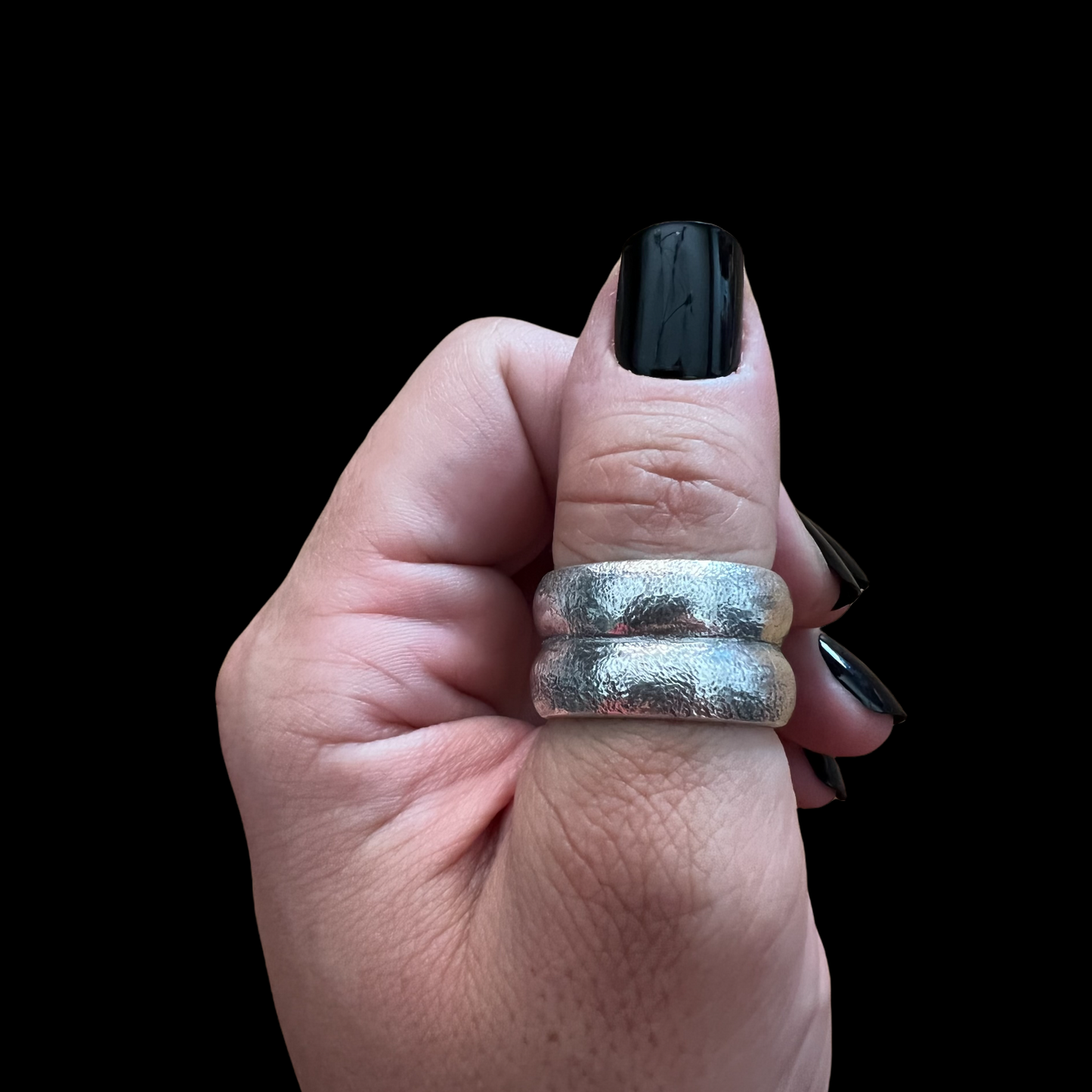 Anillo Doble Media Caña Grande Talla 18