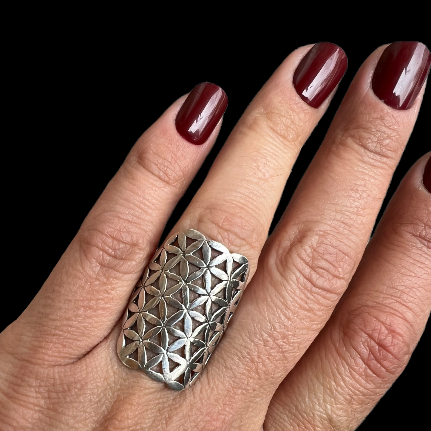 Anillo Flor de la Vida Talla 14