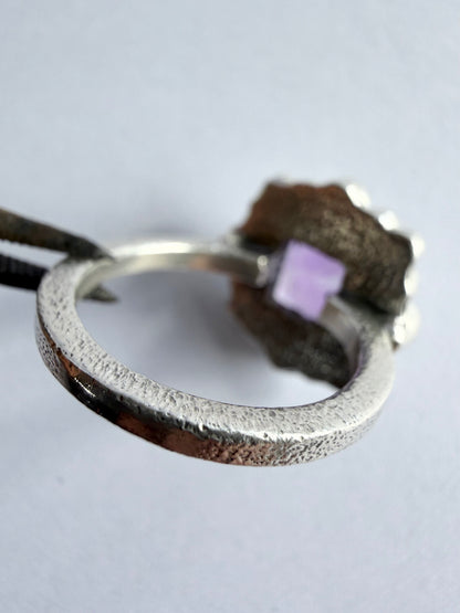 NEW! Anillo Flo - Talla 14 , Amatista