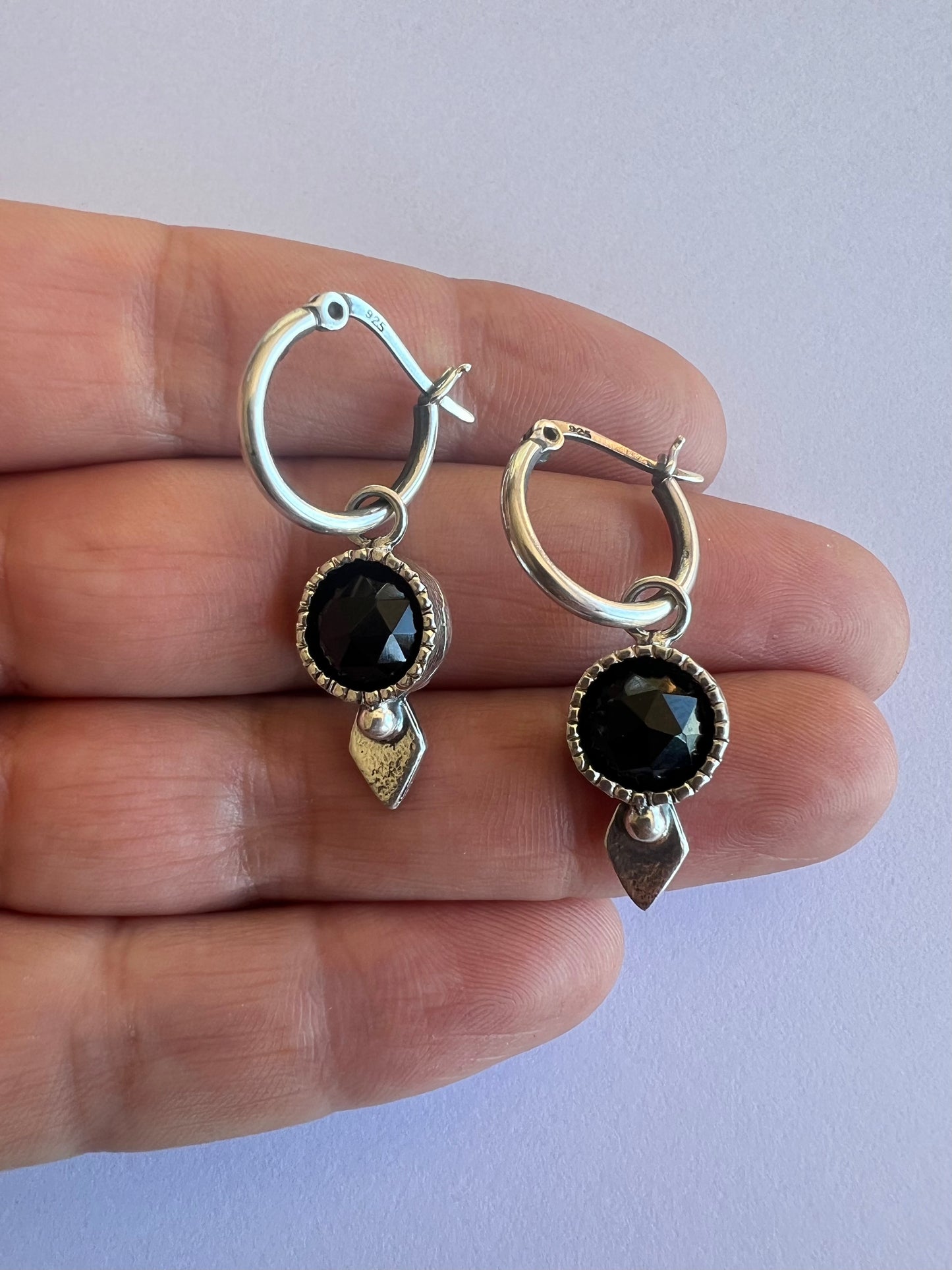 NEW! Aros Niulars Fancy Diamante (Onix negro)