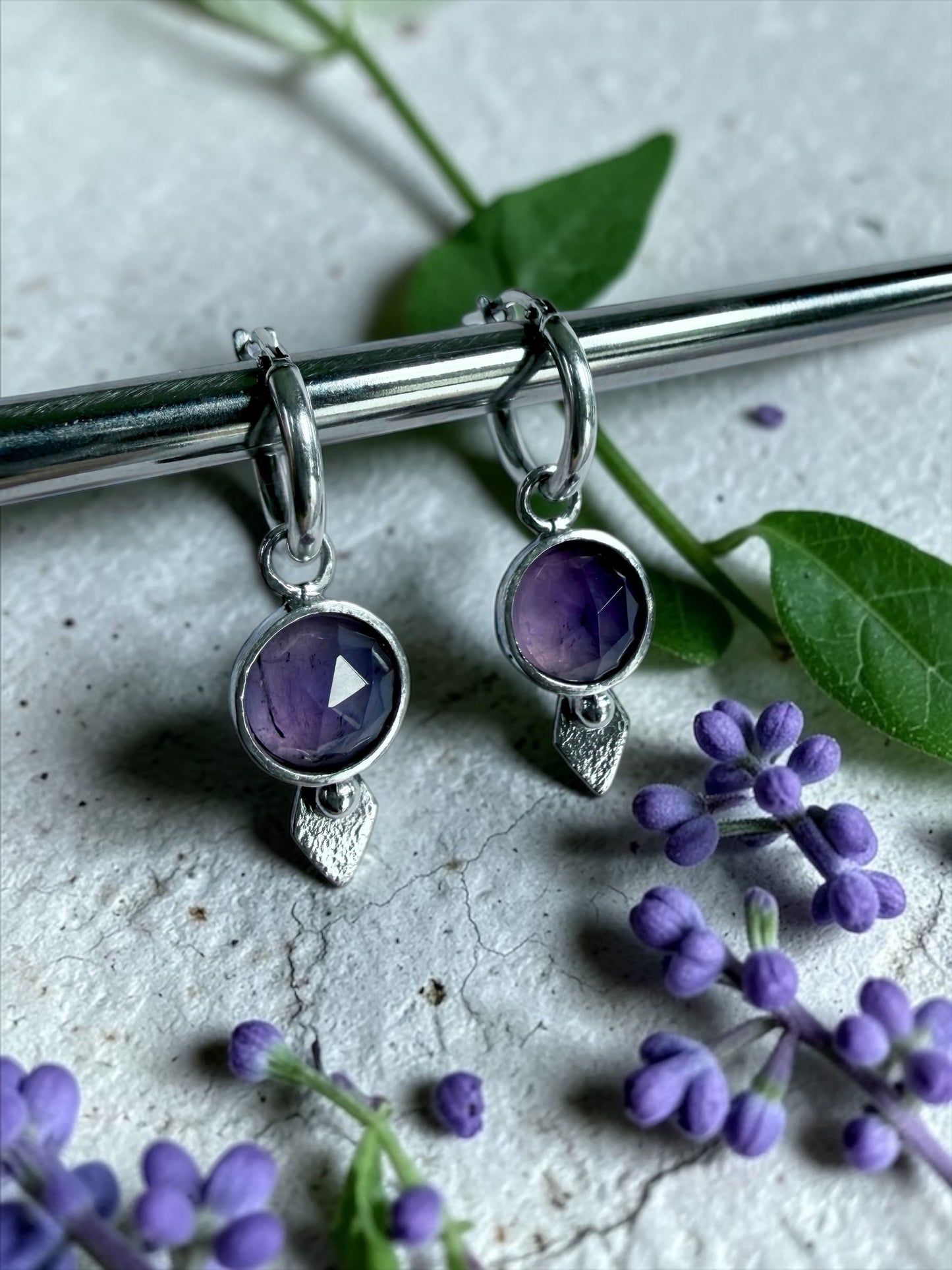 NEW! Aros Niulars Diamante (Amatista)