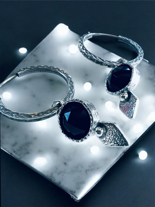 NEW! Aros Niulars Diamante (Onix negro)