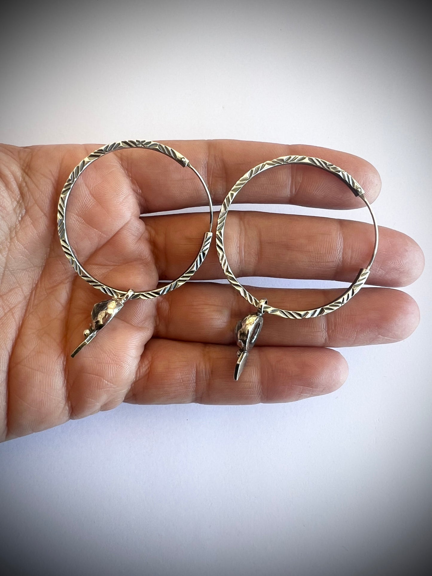 Aros Niulars zigzag diamante - Cuarzo cristal