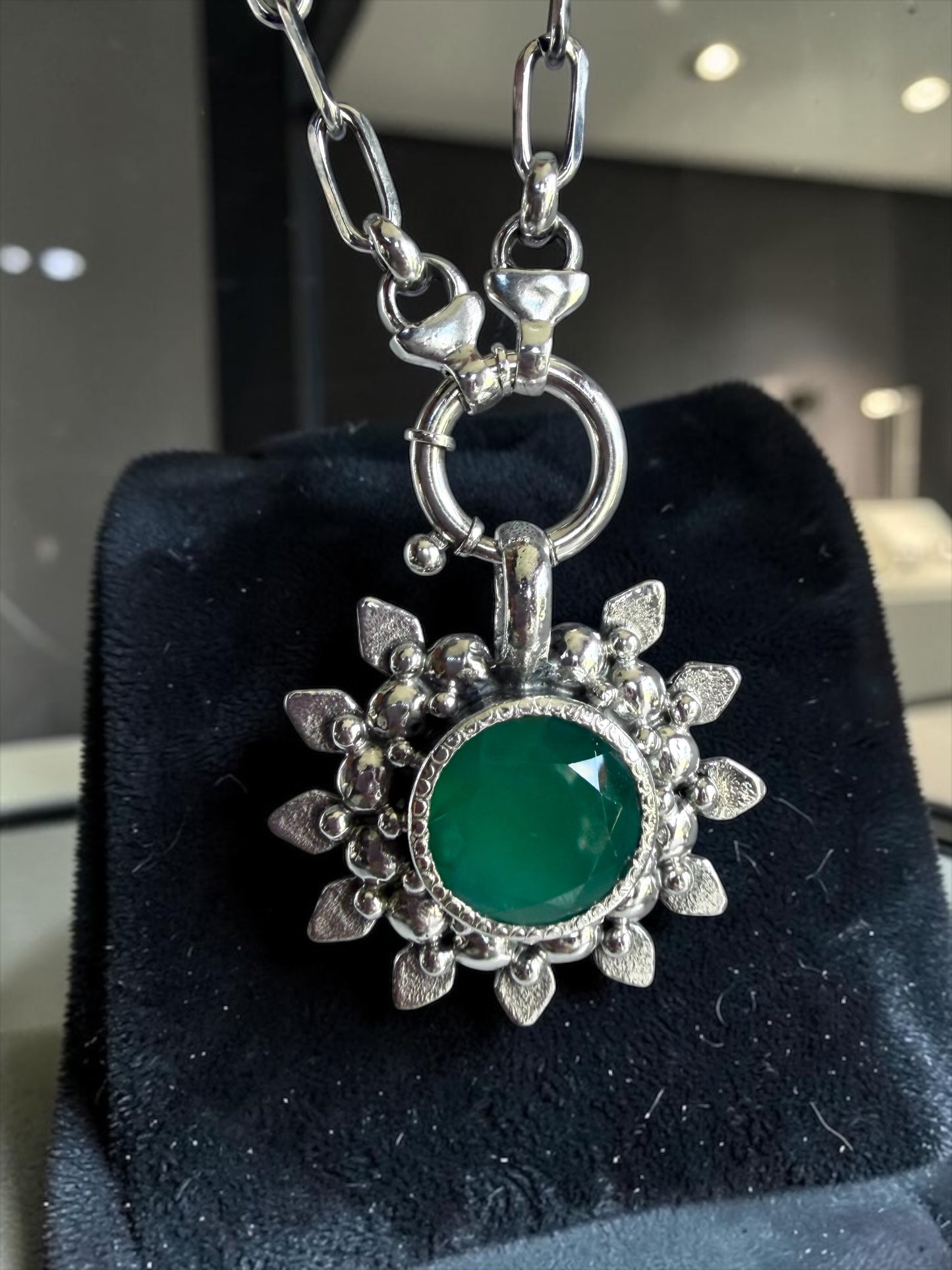 NEW! Colgante Tuxtla onix verde