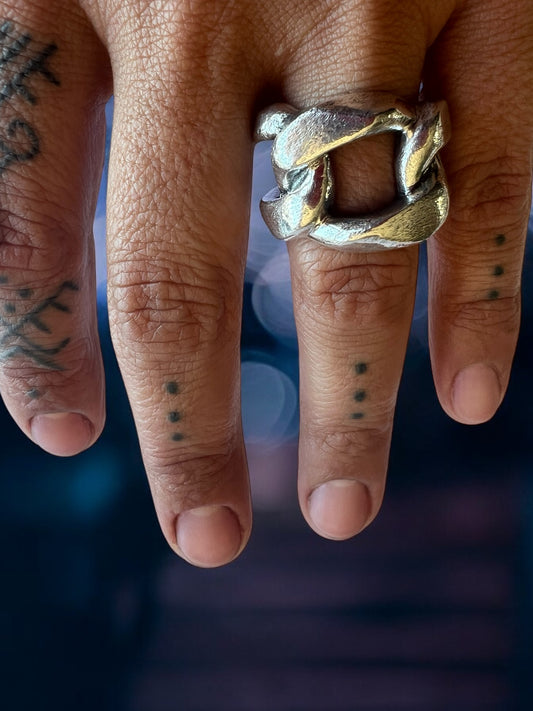 Anillo Big chain, talla 14