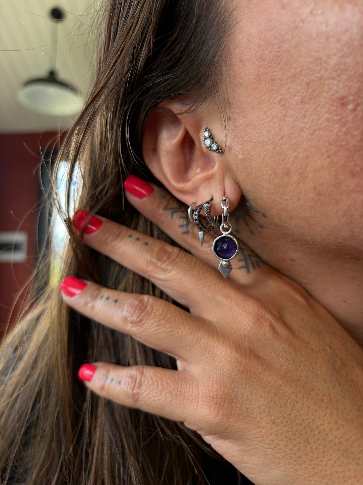 NEW! Aros Niulars Diamante (Amatista)