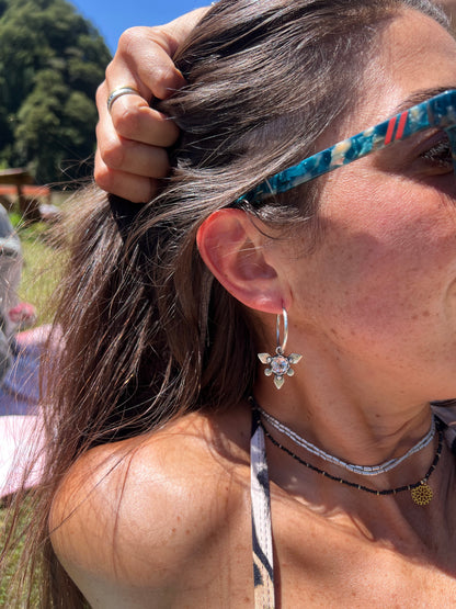 Aros zigzag Scyther - Cuarzo cristal