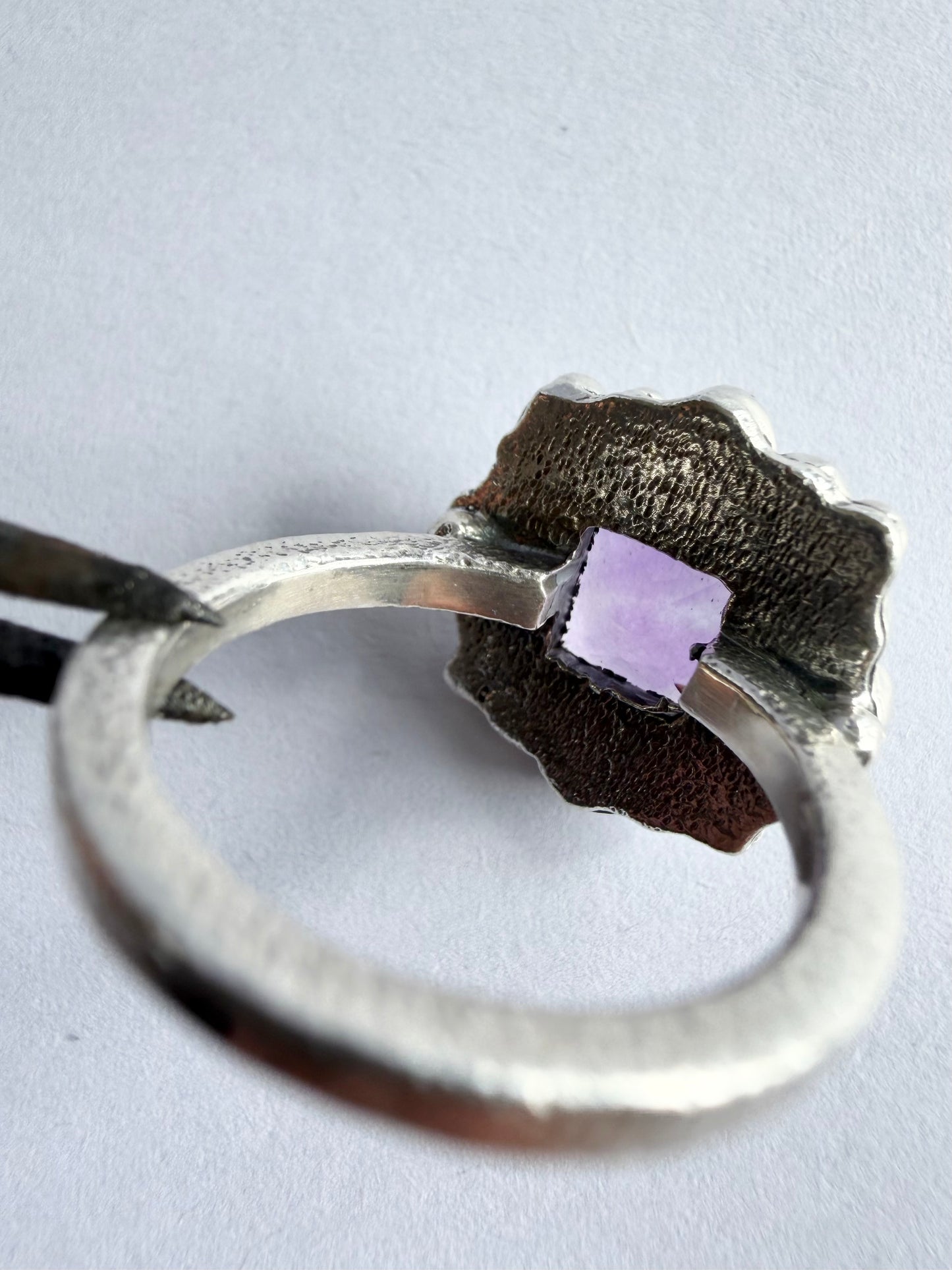 NEW! Anillo Flo - Talla 14 , Amatista