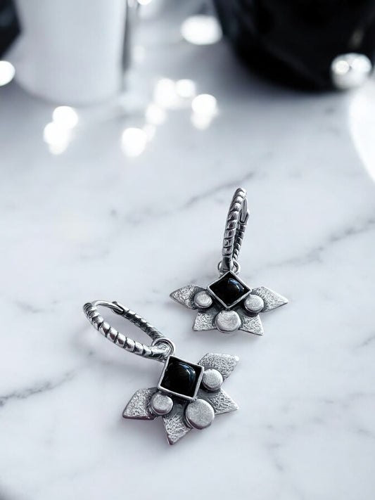 Aros Niulars Aguila - Onix Negro
