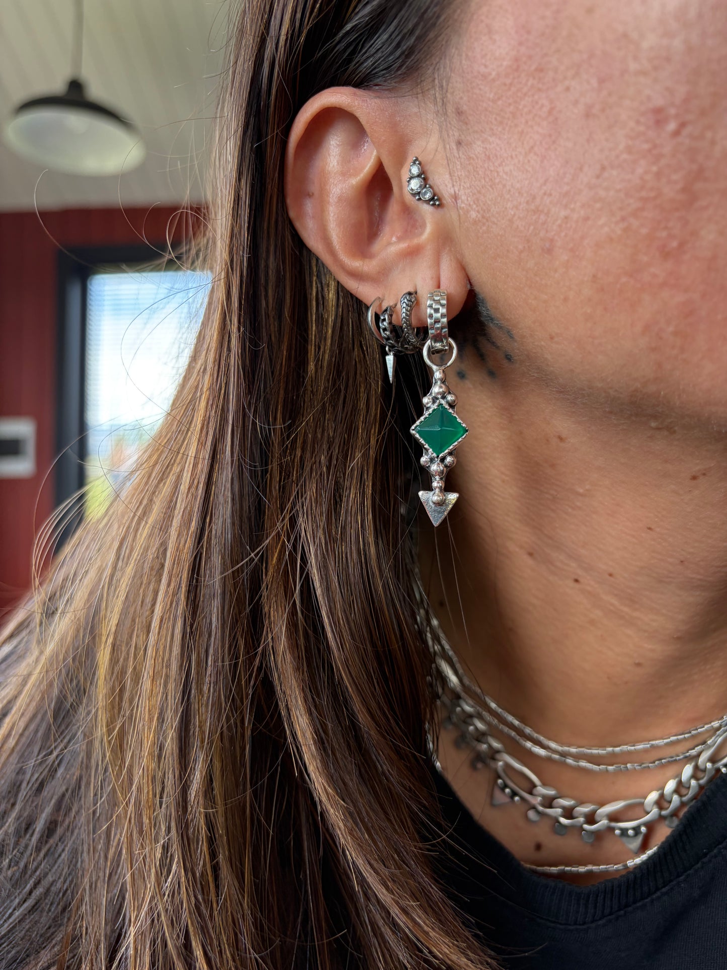 NEW! Aros “Santina” (Onix verde)