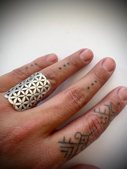 Anillo Flor de la Vida Talla 14