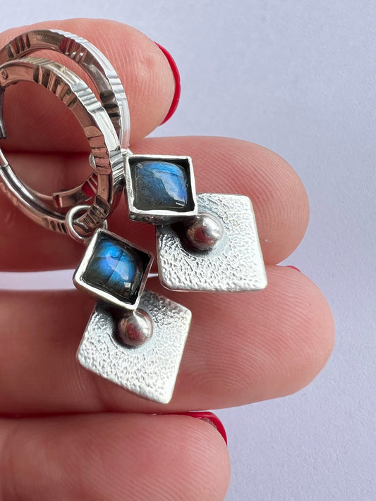 NEW! Aros Niulars Rombo - Labradorita