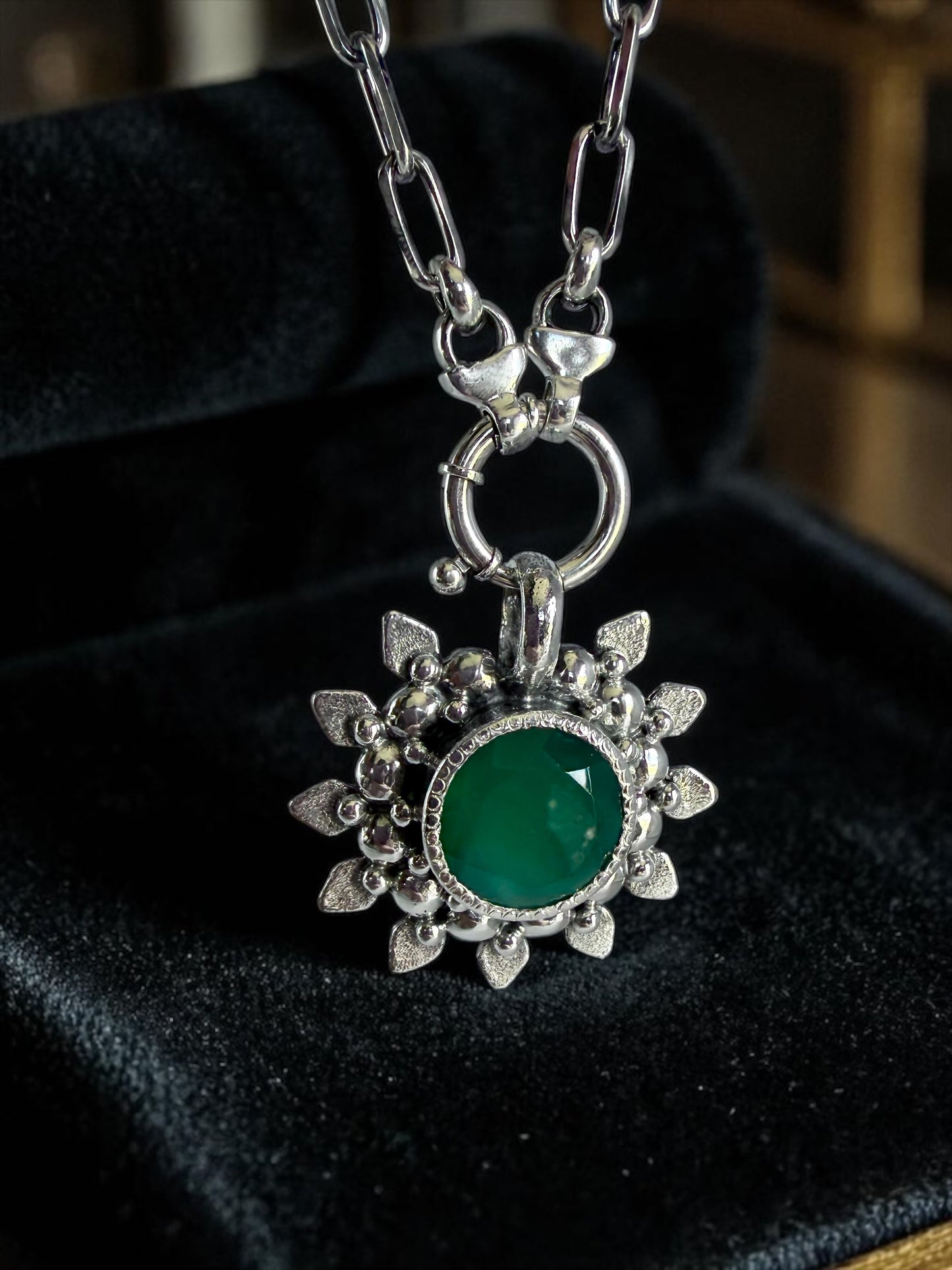 NEW! Colgante Tuxtla onix verde