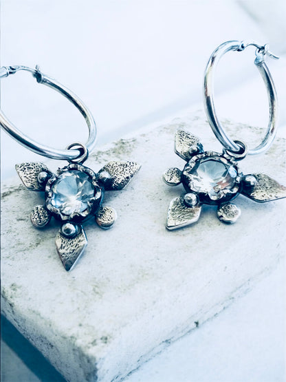 Aros zigzag Scyther - Cuarzo cristal