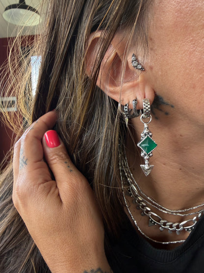 NEW! Aros “Santina” (Onix verde)