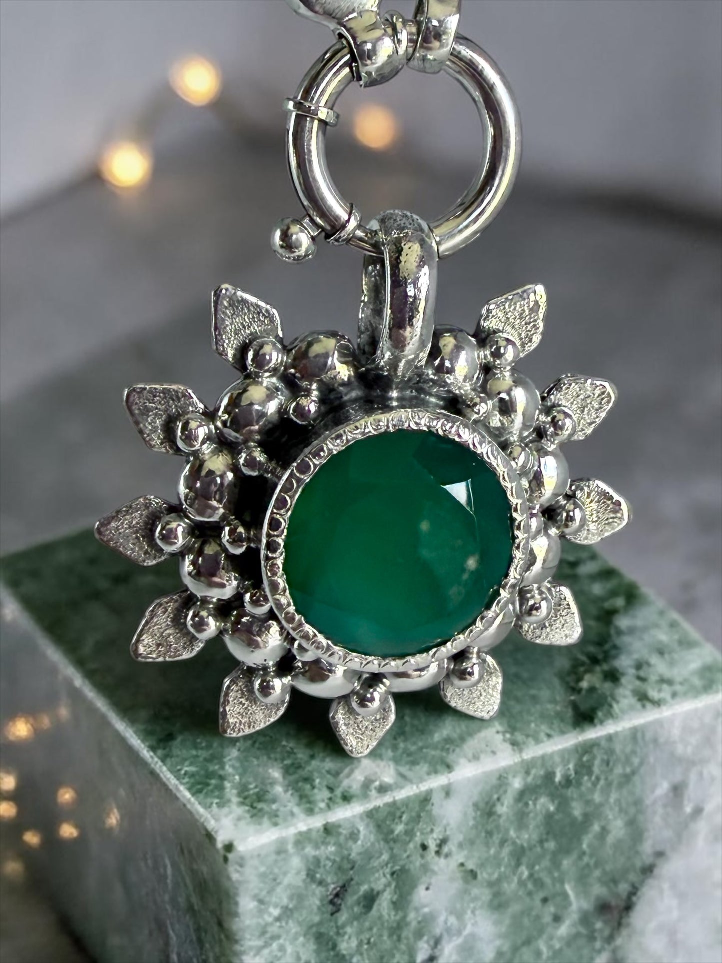 NEW! Colgante Tuxtla onix verde