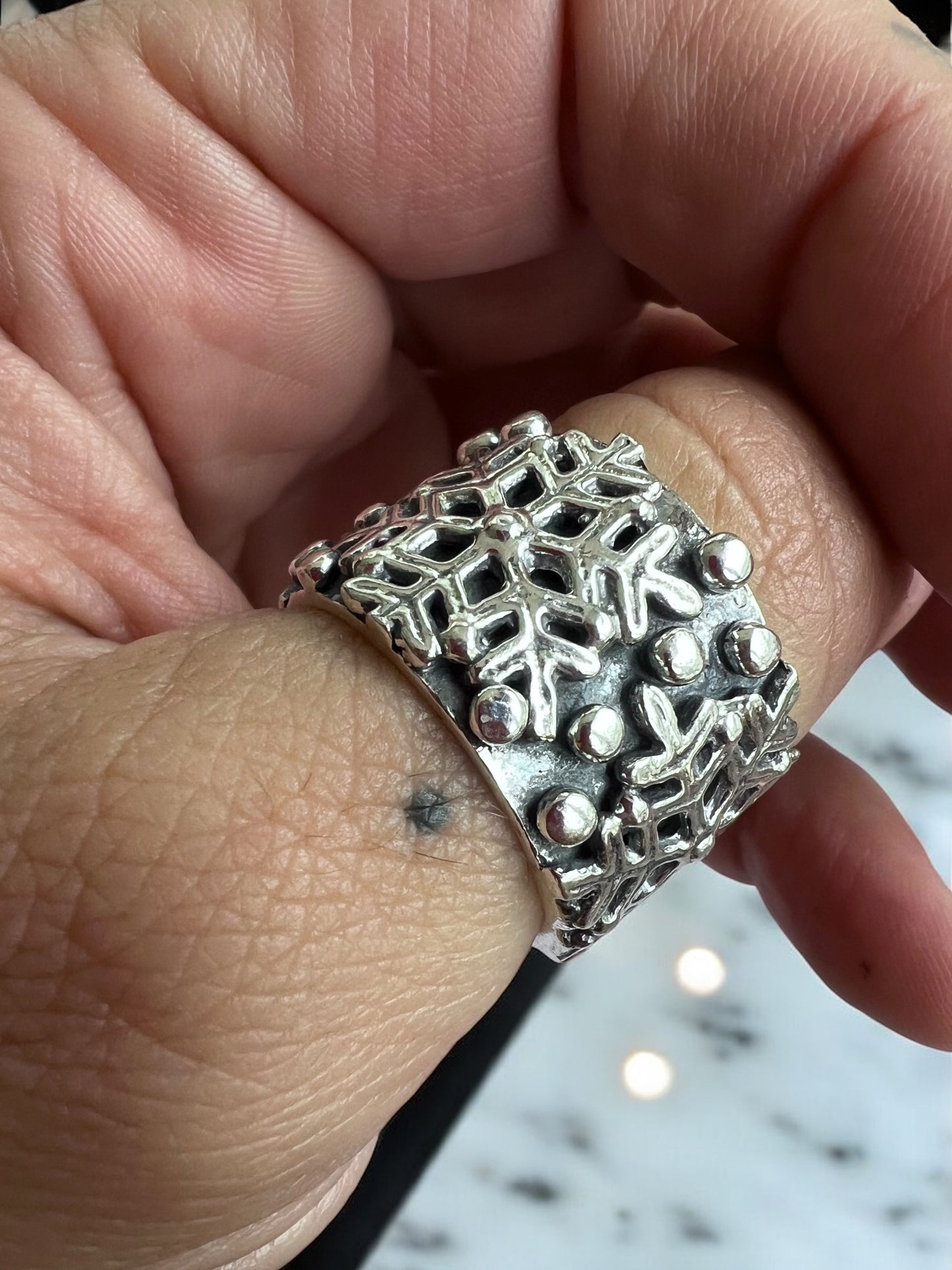 NEW! Anillo Snowflake (Talla 15)