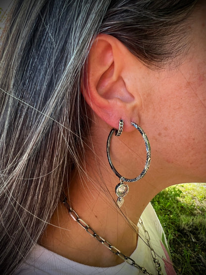 Aros Niulars zigzag diamante - Cuarzo cristal