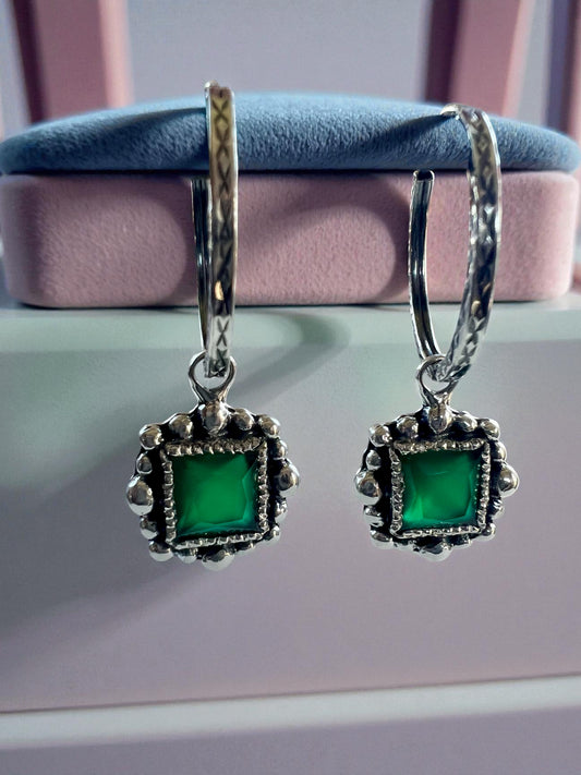 NEW! Aros Florencia - Ónix verde