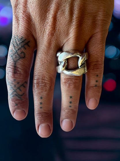 Anillo Big chain, talla 14