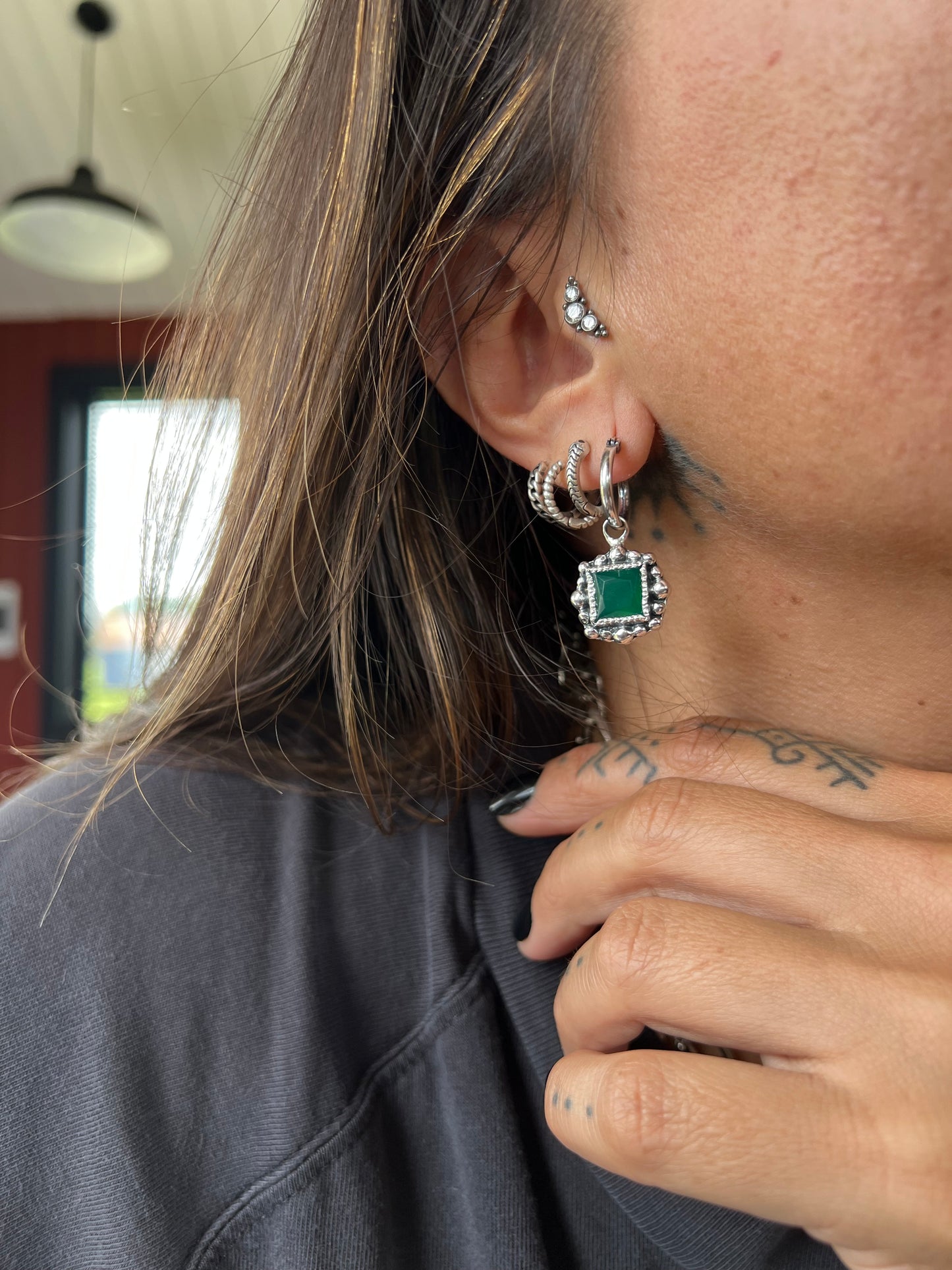 NEW! Aros Florencia - Ónix verde