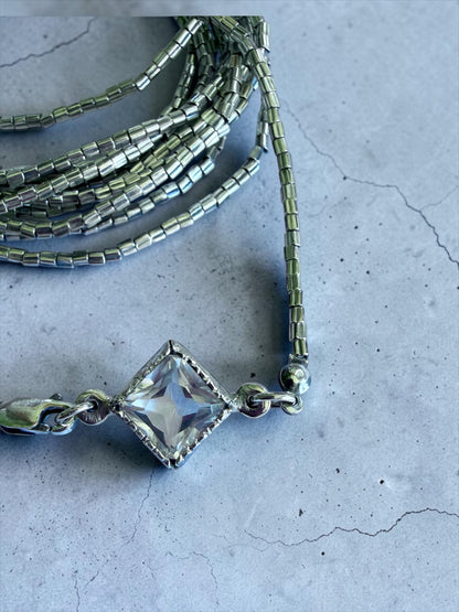 NEW! Pulsera Mostacilla Hilada fancy broche