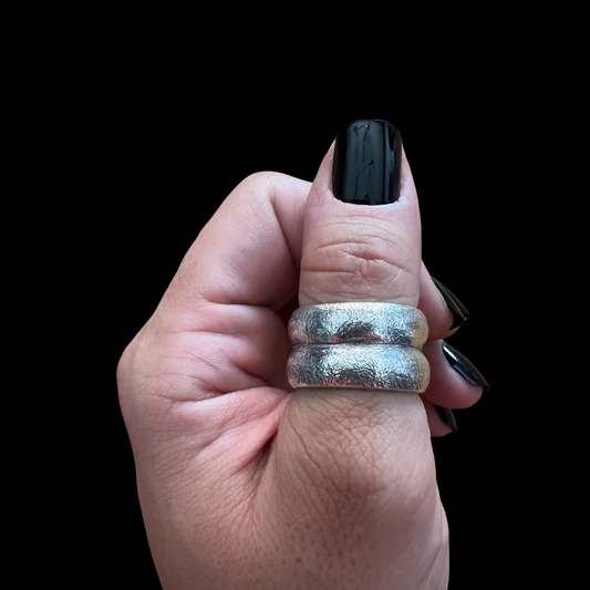 Anillo Doble Media Caña Grande Talla 18